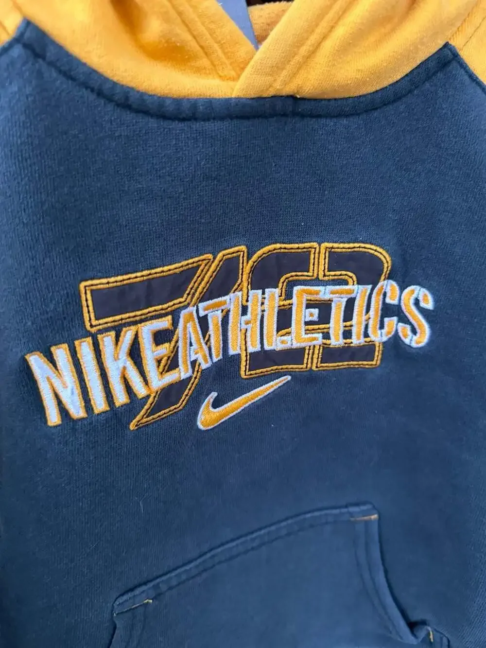 Nike Athletics Youth Toddler 3T Black Yellow Thermal Waffle Knit Pullover Hoodie